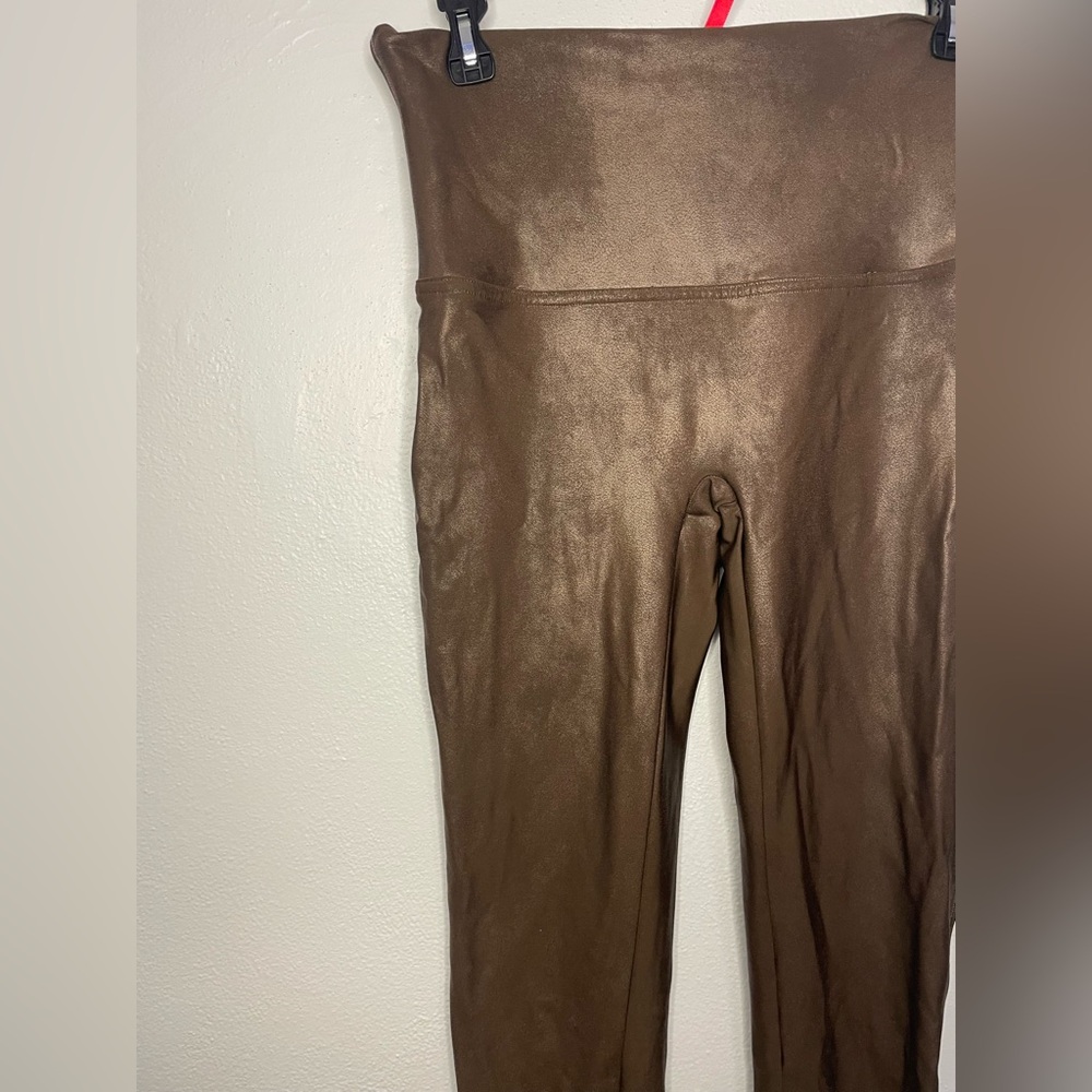 SPANX Shiny Brown Leggings Women’s XL